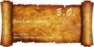 Bertan Odett névjegykártya